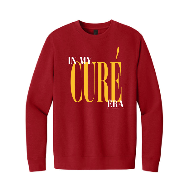 The In My Curé Era | Classic Red Fleece Crew