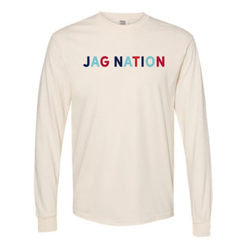 The Jag Nation Multi | Adult Ivory Long Sleeve