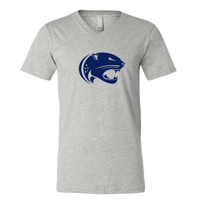 The Jaguar Logo | Adult Athletic Heather V-Neck Tee