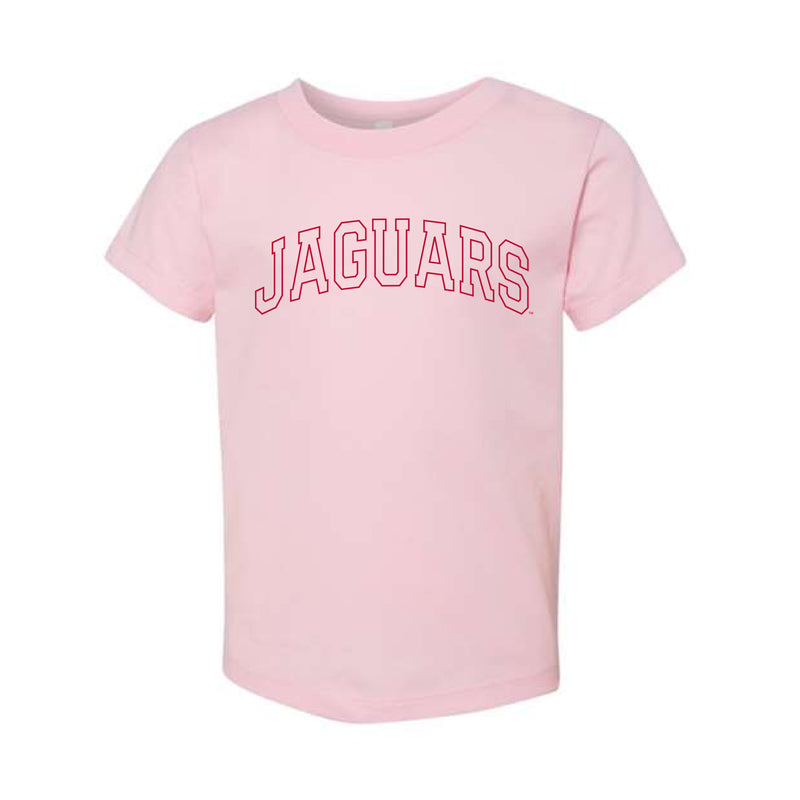 The Jaguars Outline Arch | Toddler Pink Tee