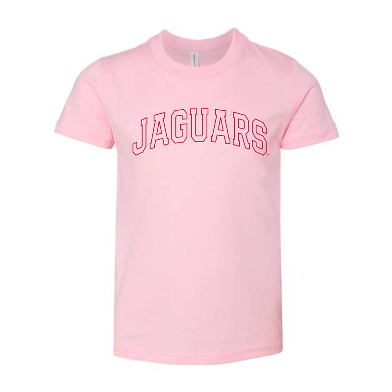 The Jaguars Outline Arch | Youth Pink Tee