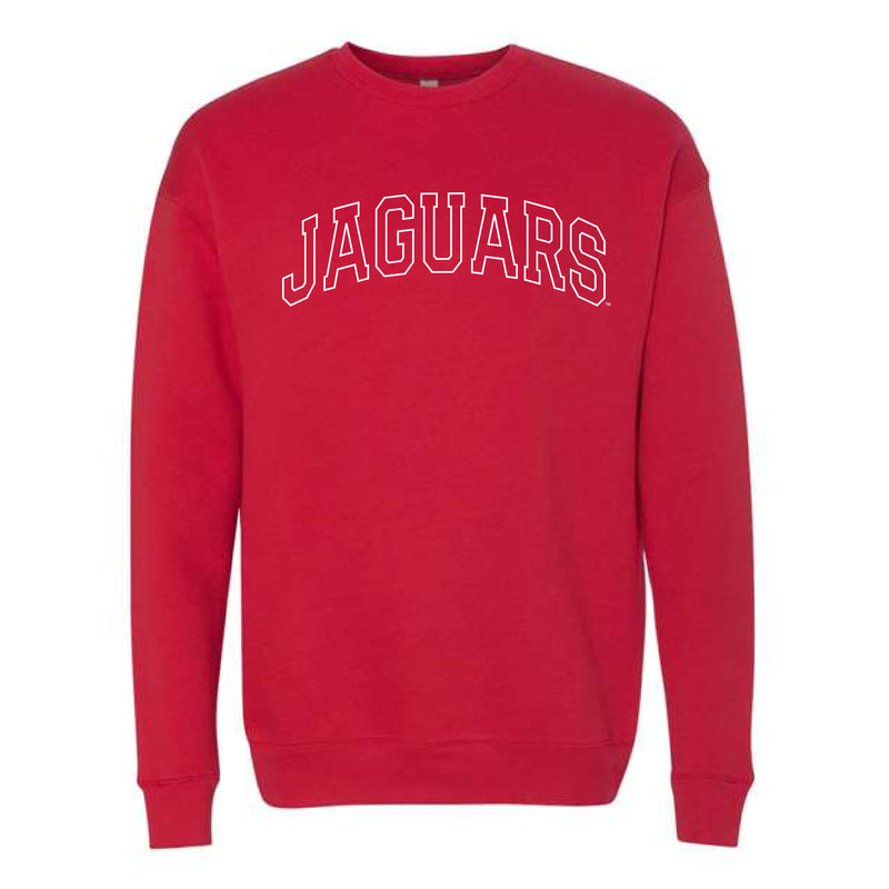 The Jaguars Outline Arch | Adult Red Sweatshirt