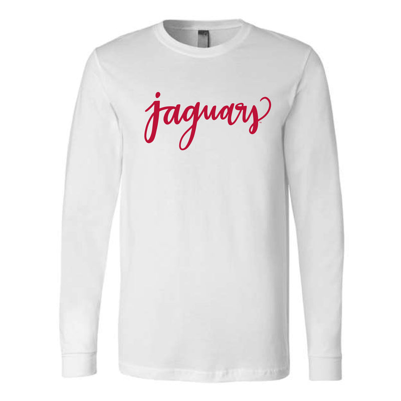 The Jaguars Script | Adult White Long Sleeve