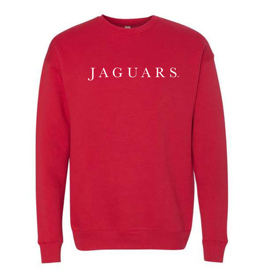 The Jaguars Serif | Adult Red Sweatshirt
