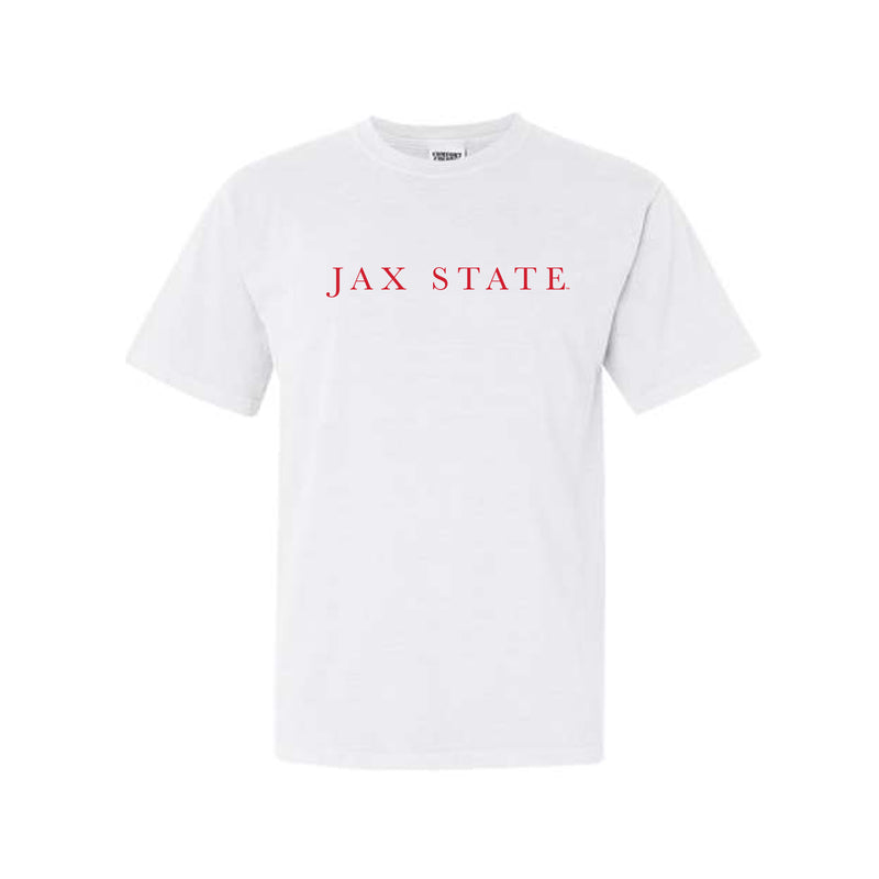 The Jax State Serif | White Tee