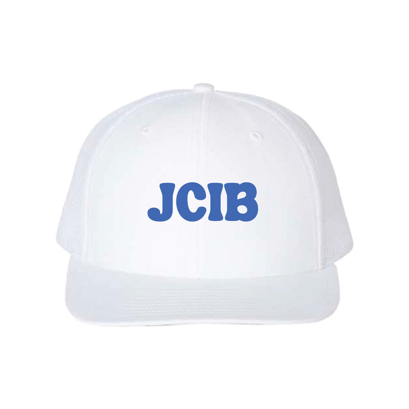 The JCIB | Embroidered White Richardson Trucker Cap