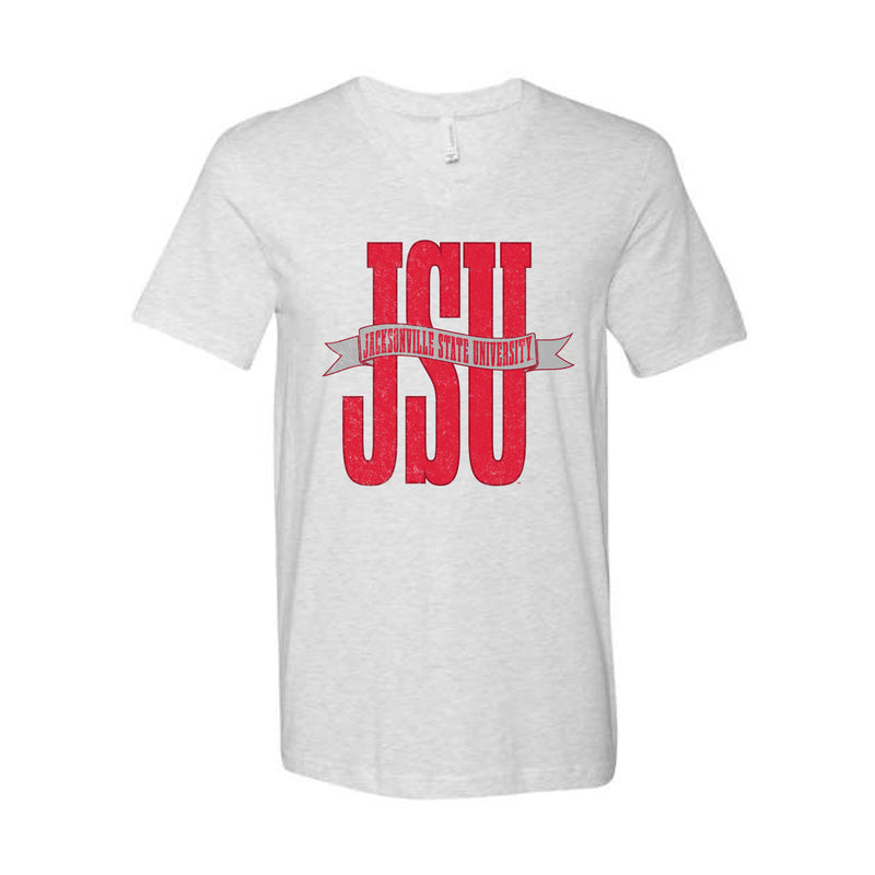 The JSU Banner | Ash V-Neck Tee