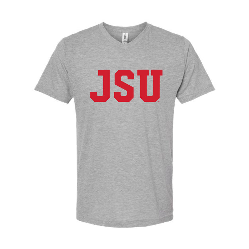 The JSU Block | Sport Grey V-Neck Tee