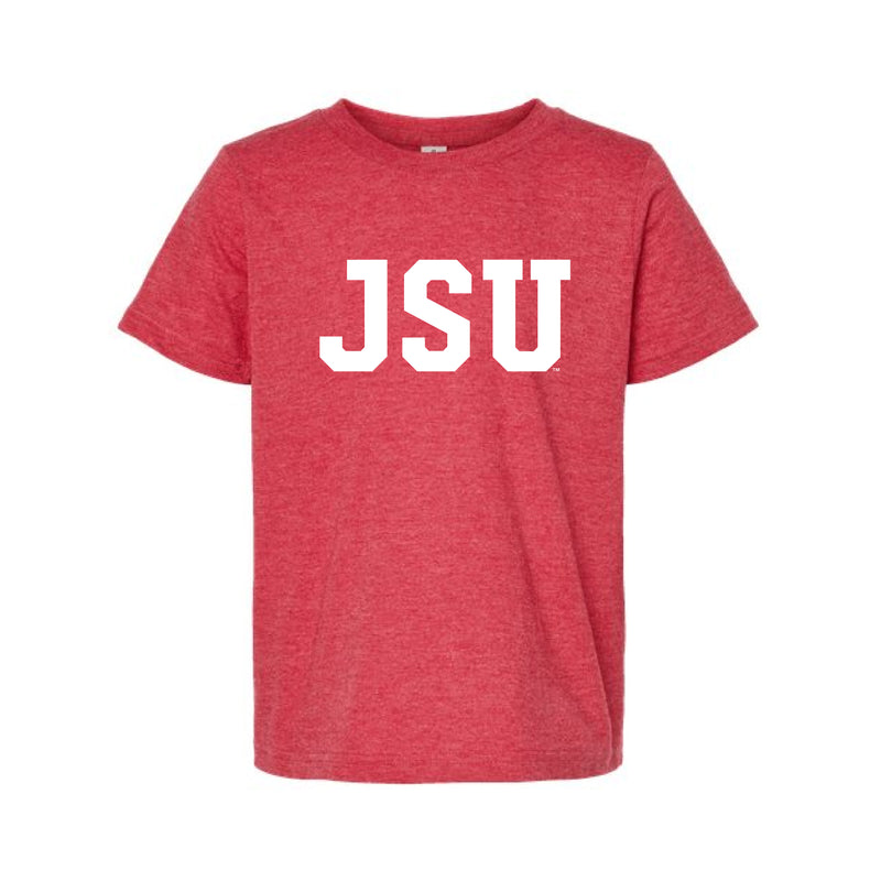 The JSU Block | Youth Heather Red Tee