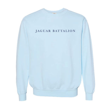 The Jaguar Battalion Serif | Adult Chambray Crewneck Sweatshirt