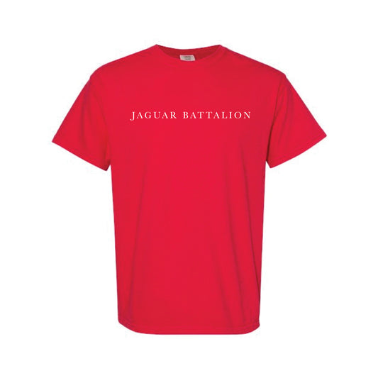 The Jaguar Battalion Serif | Adult Red Tee