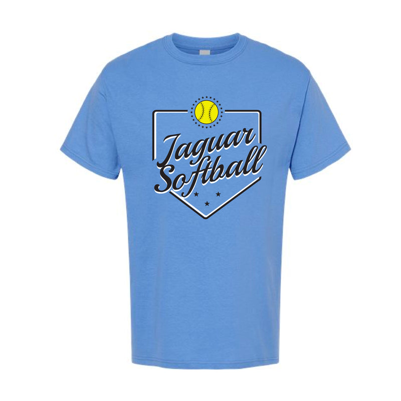 The Jaguars Softball Plate | Carolina Blue Tee