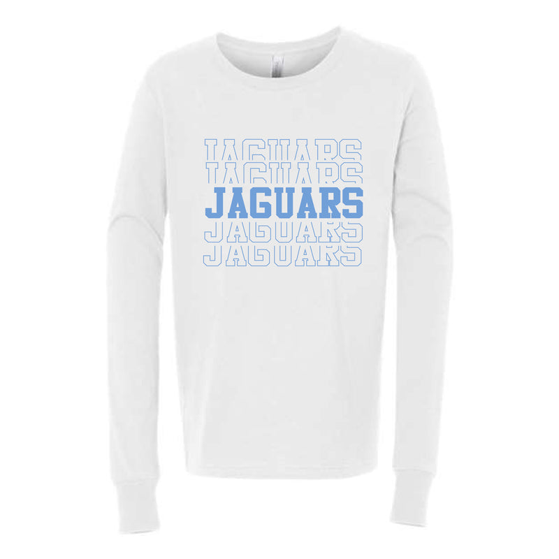 The Jaguars Repeat | White Long Sleeve Youth Tee