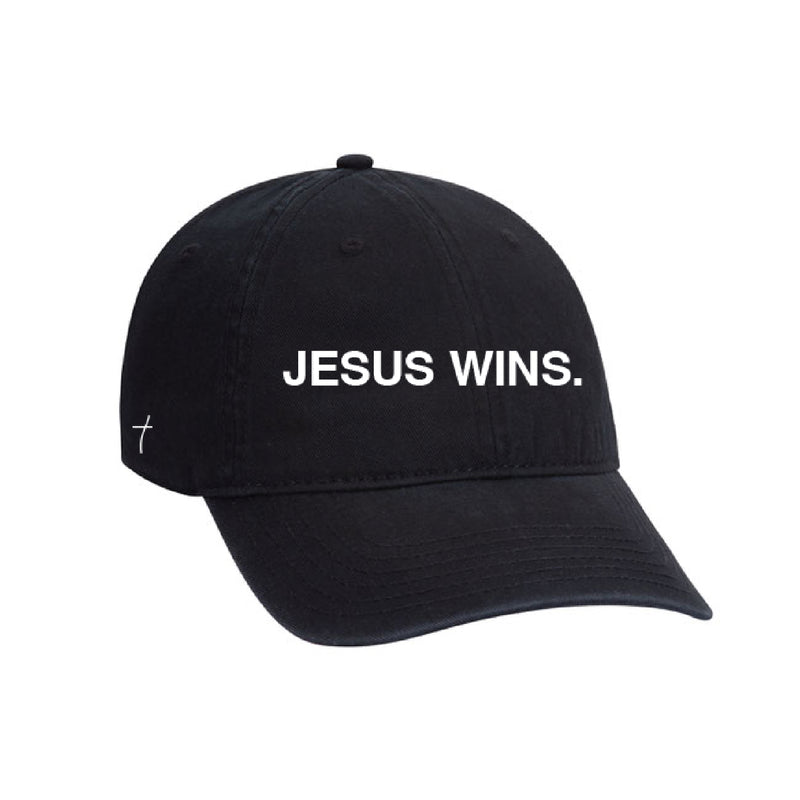 The Jesus Wins | Embroidered Black Dad Hat