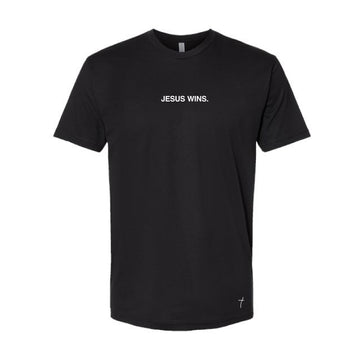 The Jesus Wins | Adult Black Tee