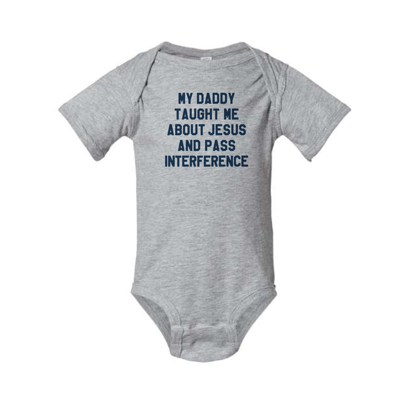 The Jesus and Pass Interference Navy | Heather Onesie