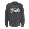 The Joy That Is Coming | Adult Pigment Black Crewneck Sweatshirt
