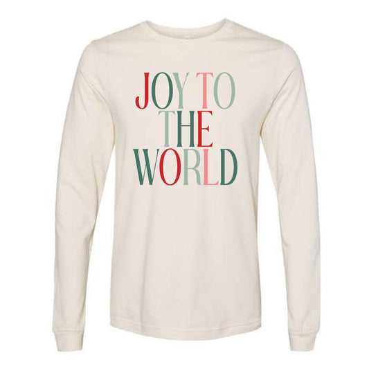 The Joy to the World | Natural Long Sleeve Tee