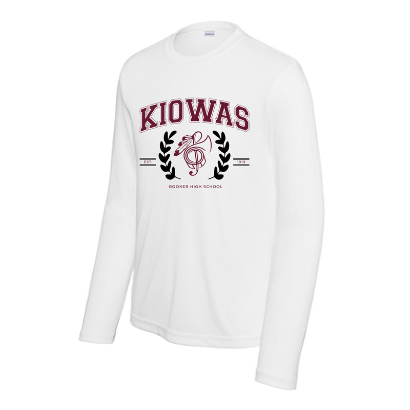 The Kiowas EST | White Performance Long Sleeve Youth Tee