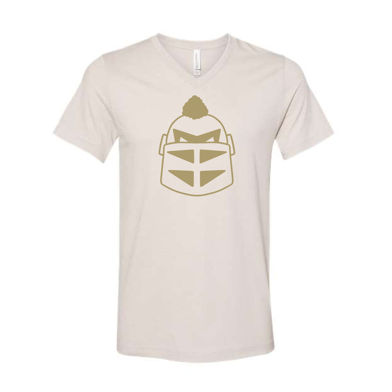 The Knightro Head Outline | Heather Dust V-Neck Tee