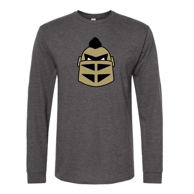 The Knightro Head | Heather Charcoal Long Sleeve