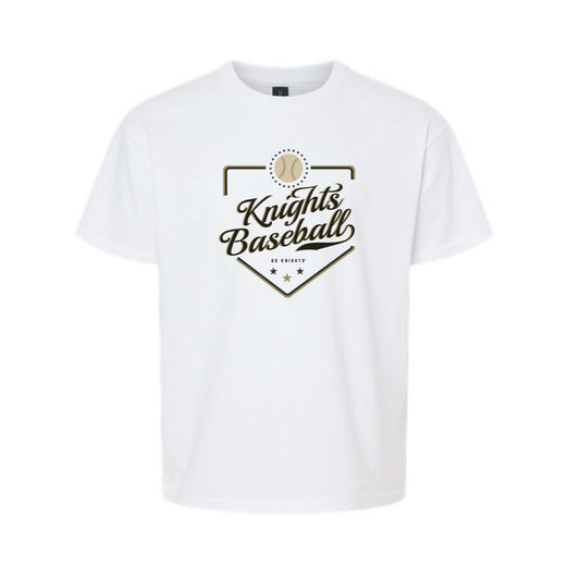 The Knights Baseball Plate | Youth White Tee