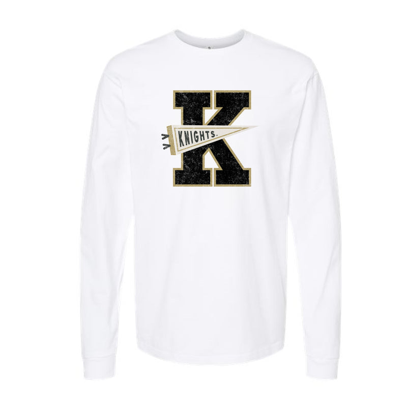 The Knights Pennant | White Long Sleeve