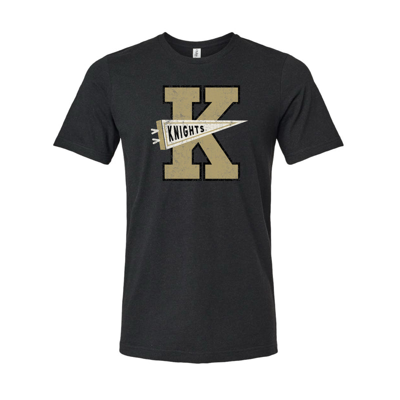 The Knights Pennant | Heather Black Tee