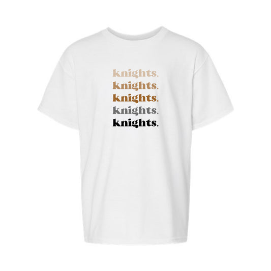 The Knights Repeat | White Youth Tee