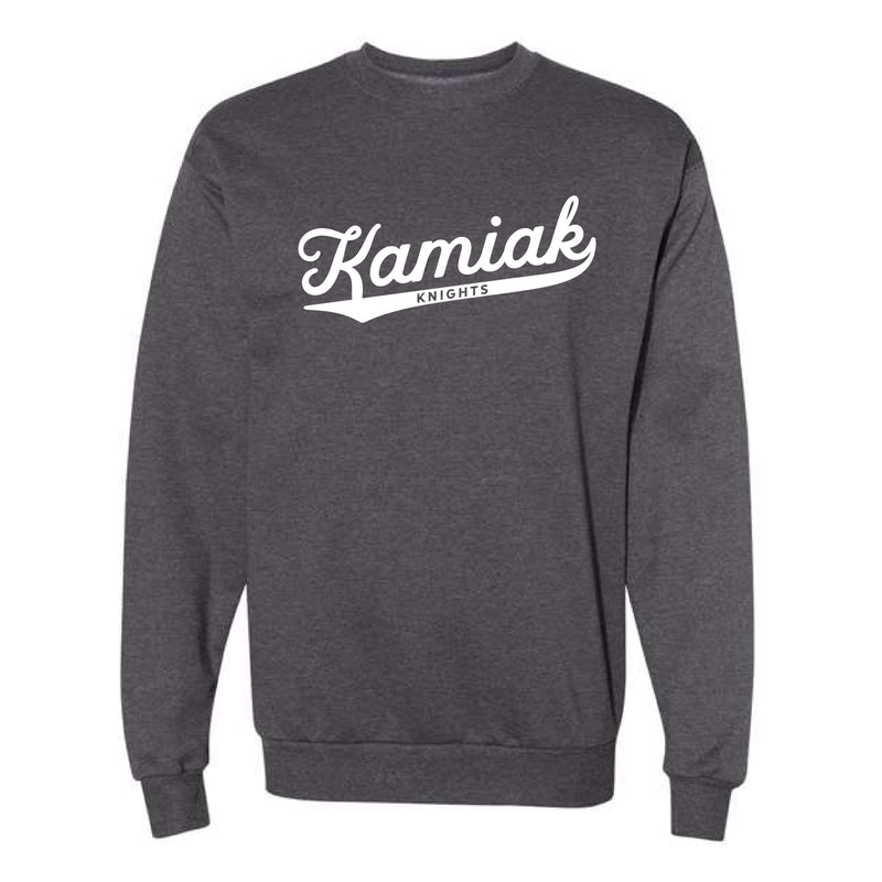 The Kamiak Script | Heather Charcoal Crewneck Sweatshirt