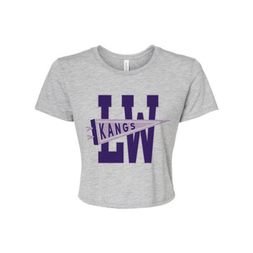 The Kangs Pennant | Athletic Heather Women's Crop Tee