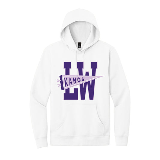 The Kangs Pennant | White Fleece Hoodie