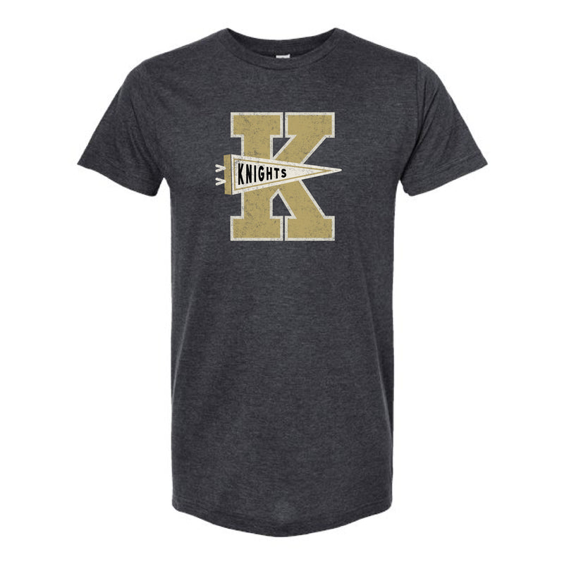 The Knights Pennant | Heather Graphite Tee
