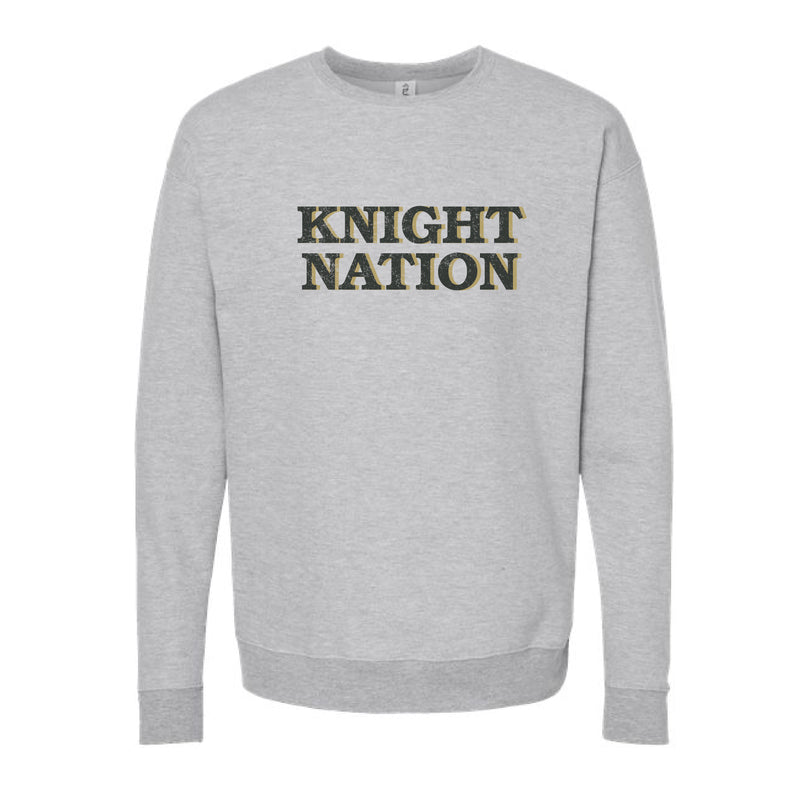 The Knight Nation Block | Heather Grey Sweatshirt