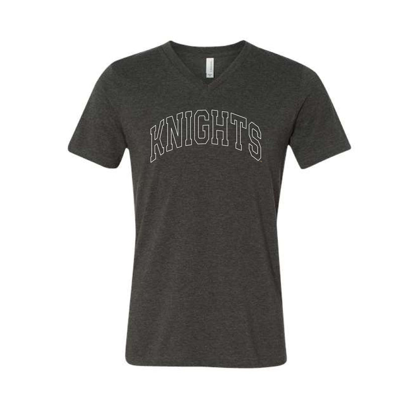 The Knights Outline Arch | Dark Grey Heather V-Neck Tee