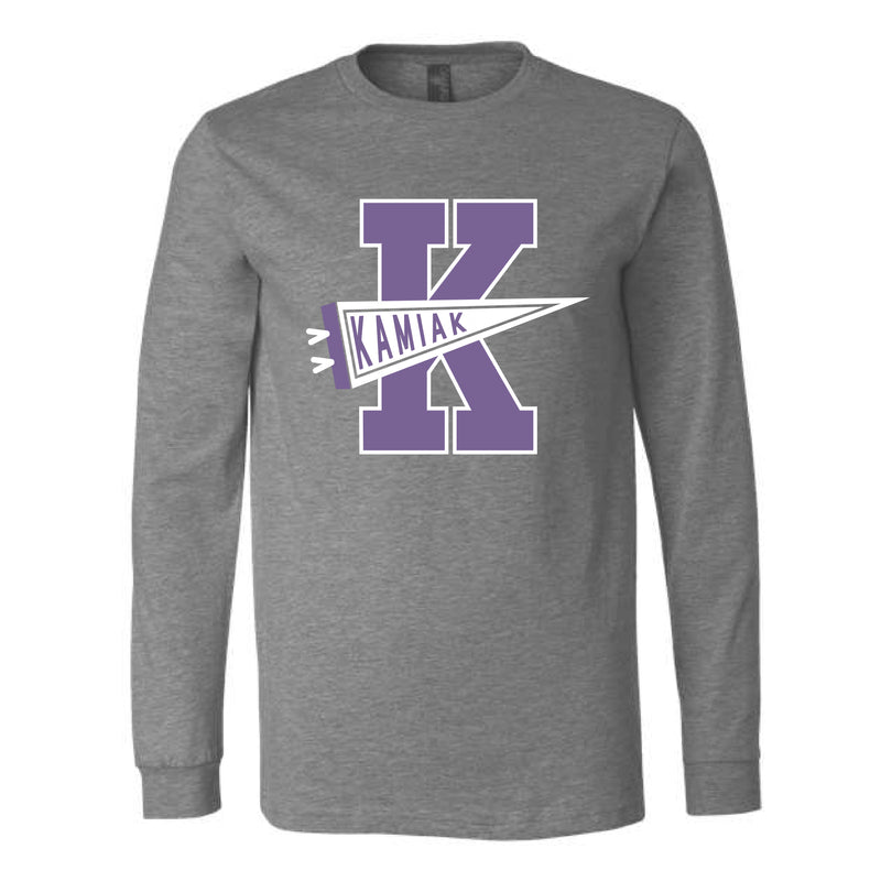 The Knights Pennant | Deep Heather Long Sleeve Tee