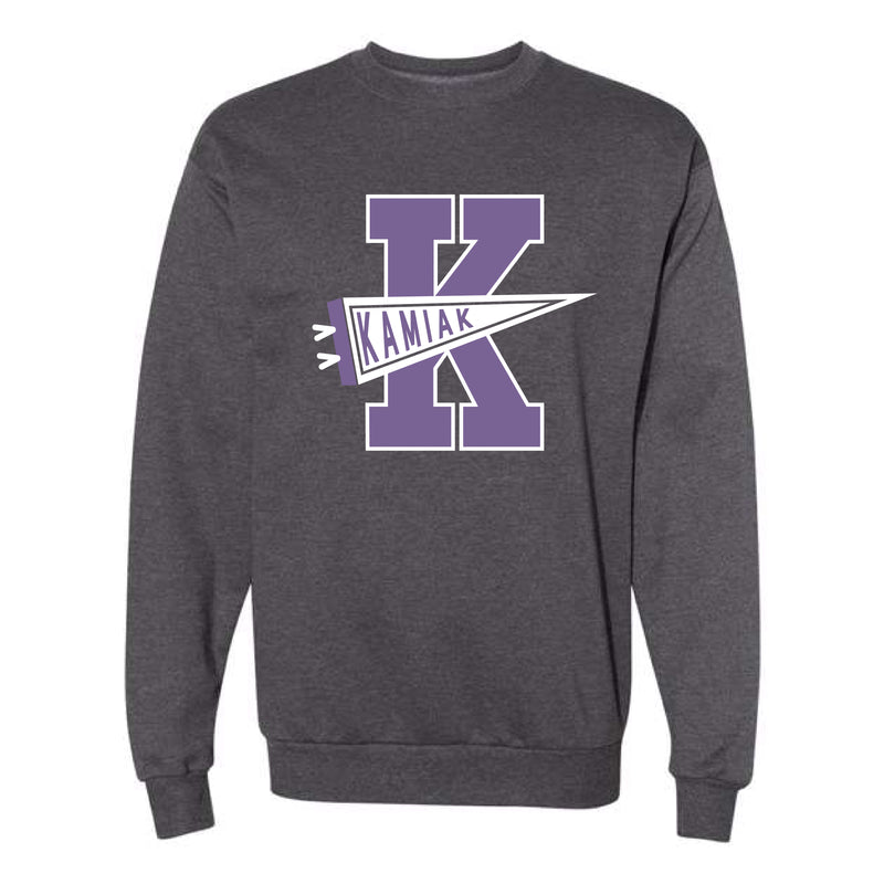 The Knights Pennant | Charcoal Heather Crewneck Sweatshirt