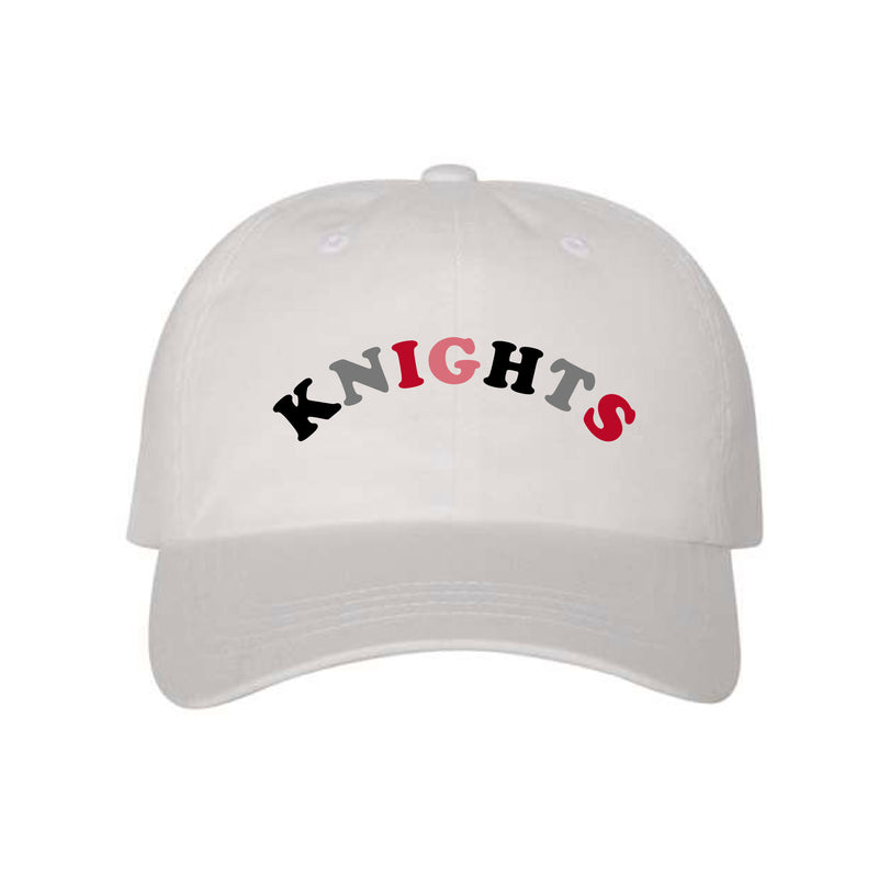 The Knights Rainbow Arch | Embroidered White Dad Hat