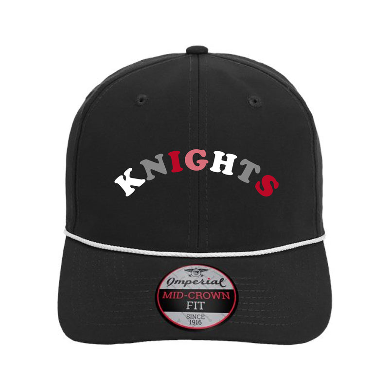 The Knights Rainbow Arch | Embroidered Black/White Imperial Cap