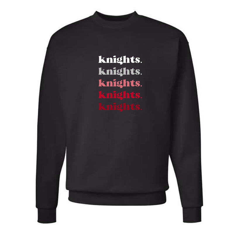 The Knights Repeat | Black Crewneck Sweatshirt