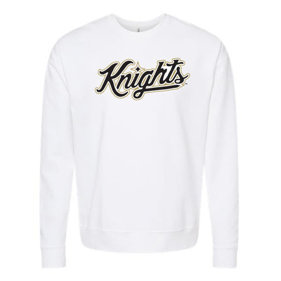 The Knights Script Logo | White Sweatshirt