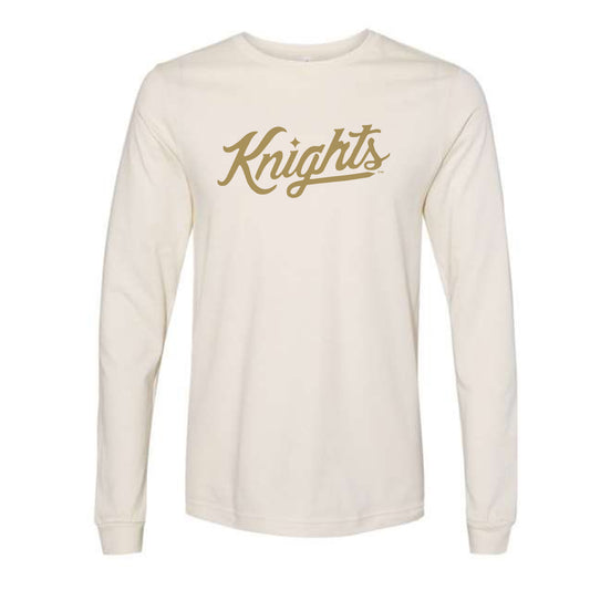 The Knights Script Logo | Natural Long Sleeve