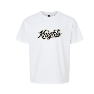 The Knights Script Logo | Youth White Tee
