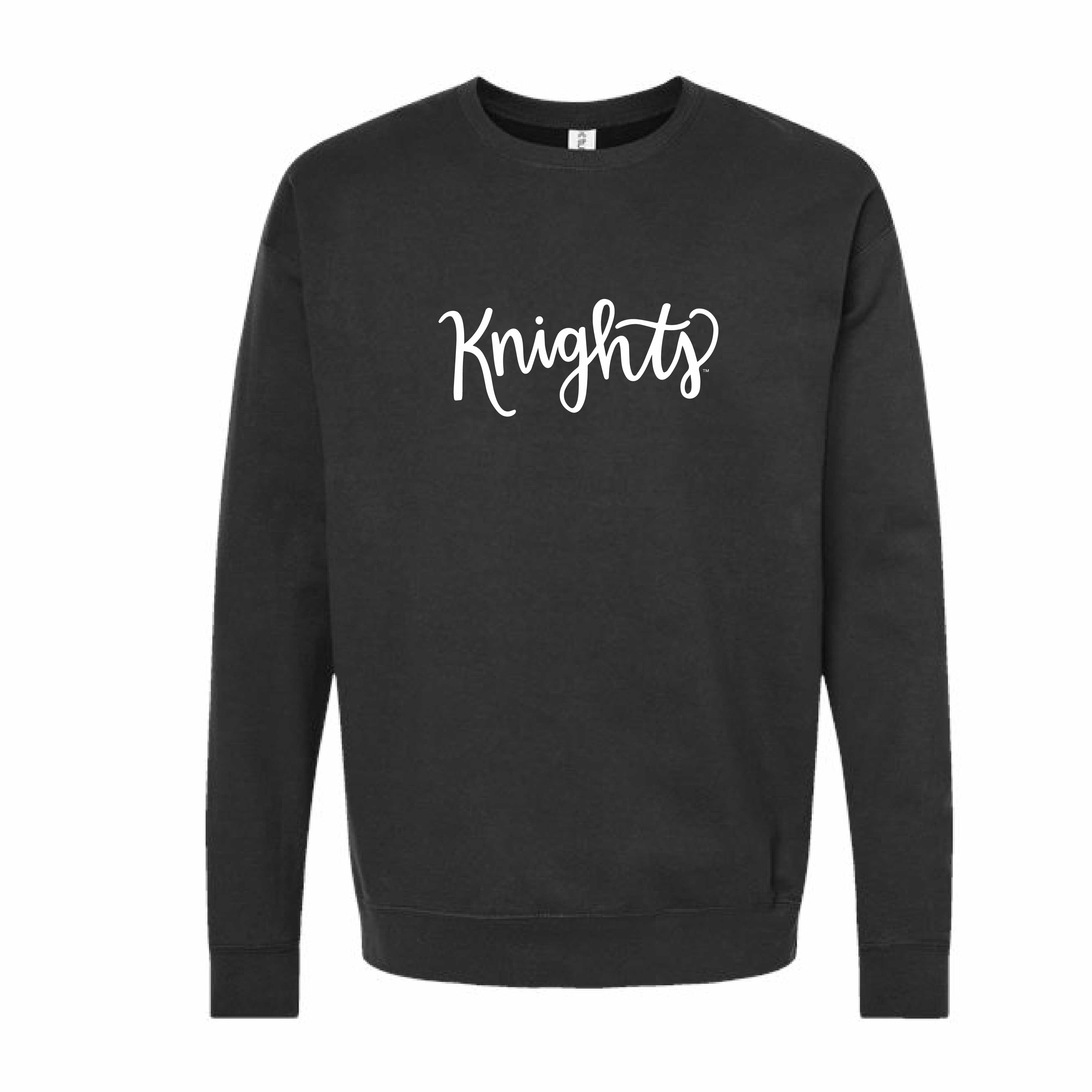 The Knights Script | Black Sweatshirt – Scarlet & Gold