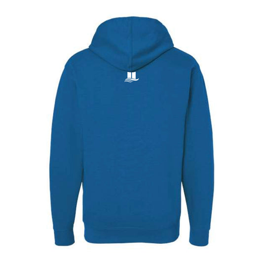The Lanier Outline Arch | Royal Heather Hooded Sweatshirt
