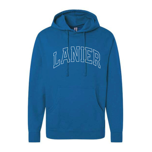 The Lanier Outline Arch | Royal Heather Hooded Sweatshirt