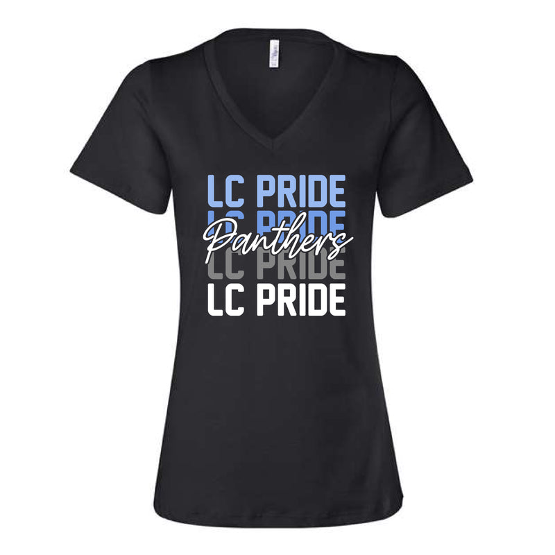 The LC Pride Repeat | Black V-Neck Tee