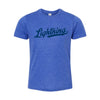 The Lightning Script | Heather Royal Oversized Youth Tee