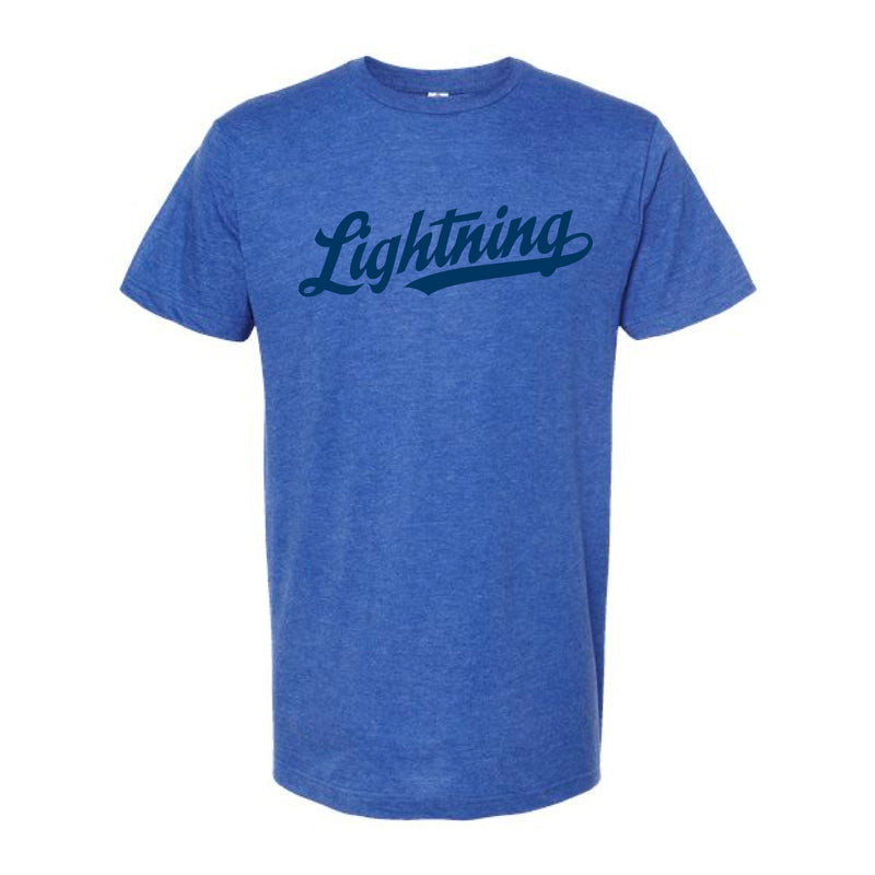 The Lightning Script | Heather Royal Oversized Tee