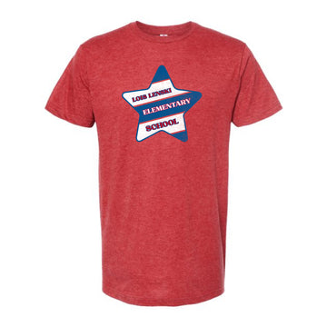 The LLES Rise | Adult Heather Red Tee